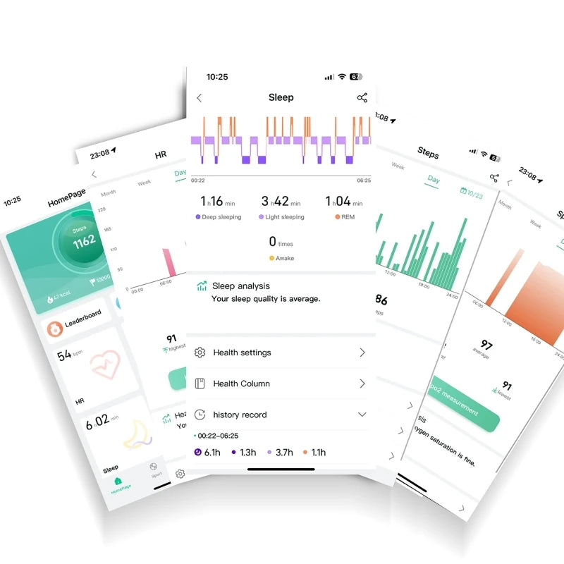 Smart Ring Health Tracker With Heart Rate And Blood Pressure