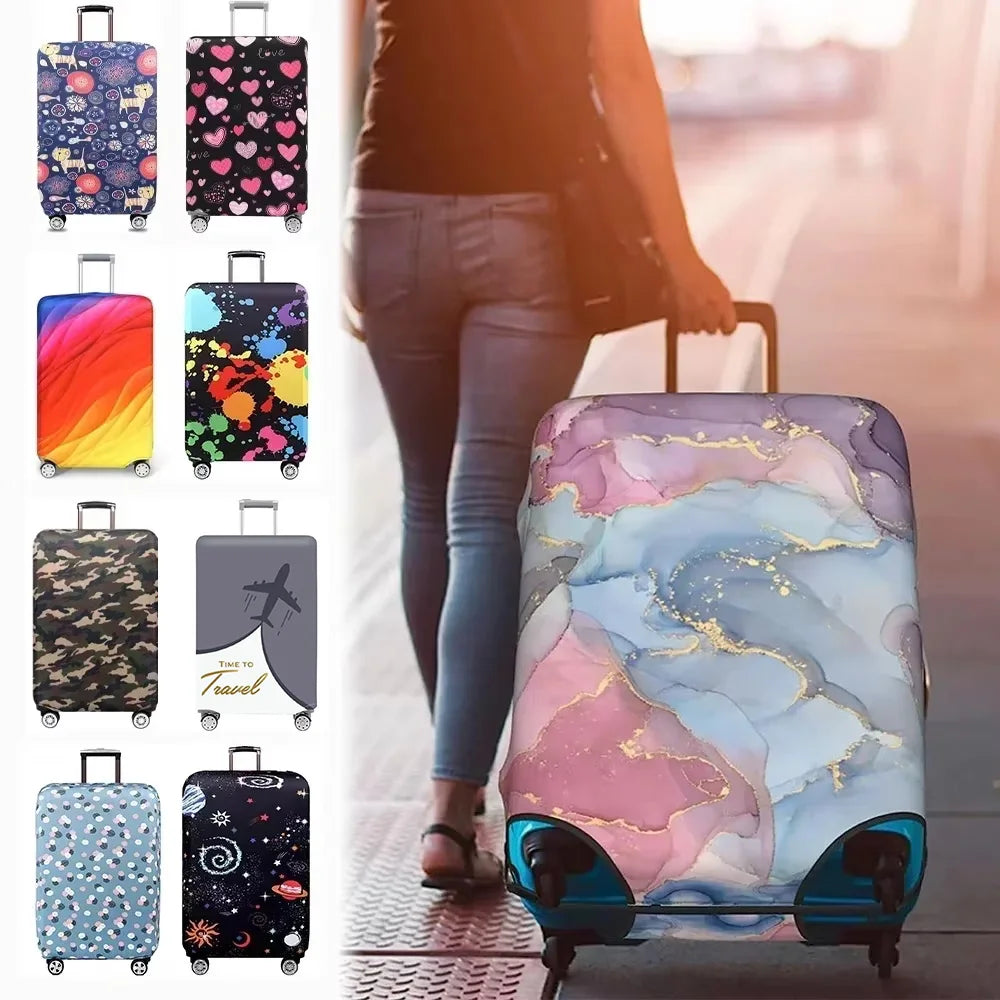 Stretch Luggage Cover Protector Elastic Fabric Fits Suitcases