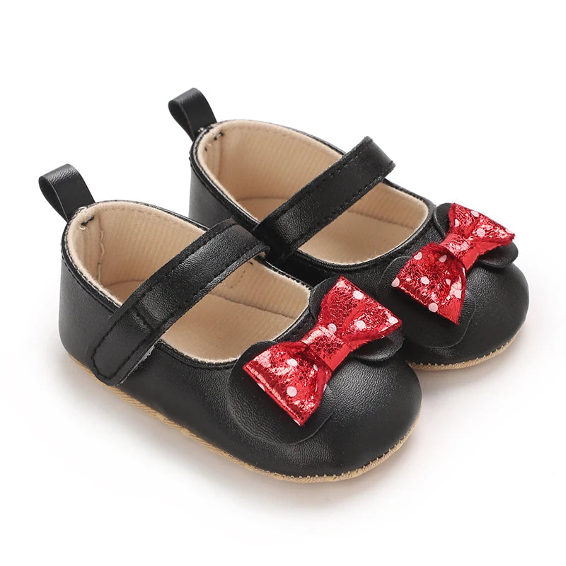Samita Baby Shoes Soft Sole Anti Slip Bowknot First Walker