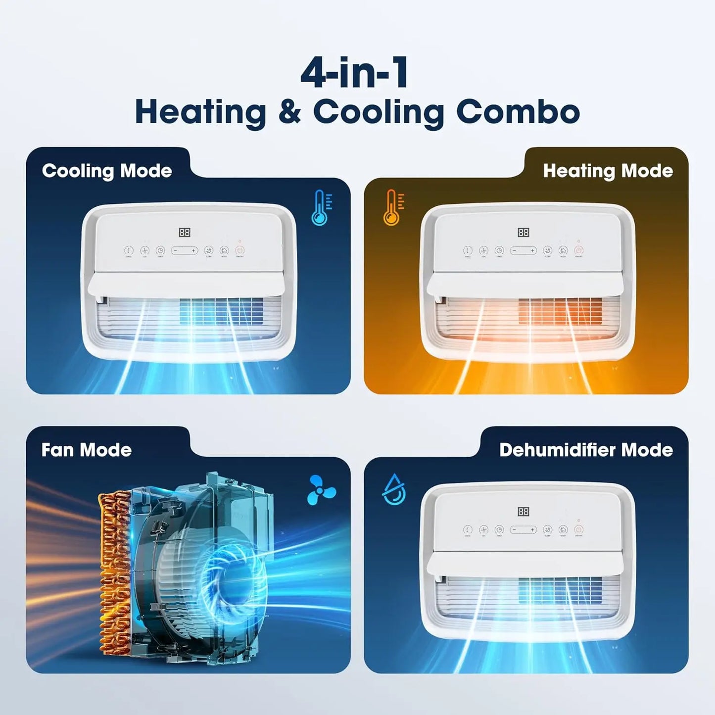 Portable 14000 BTU Smart Portable Air Conditioner With App