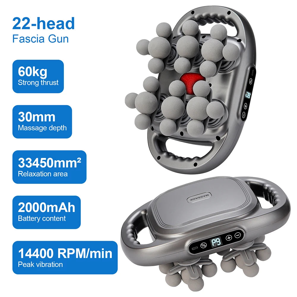 Foreverlily 16-Head Fascia Gun High Frequency Massage Device