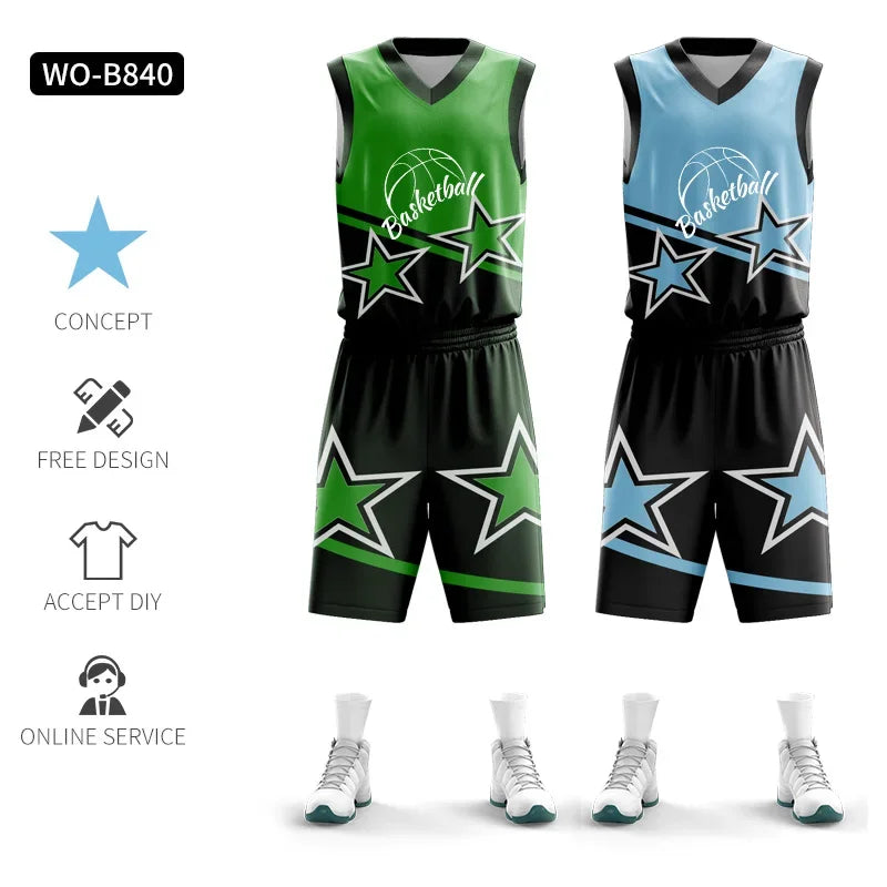 Jianfei Personalized Reversible Basketball Jersey Training Uniform