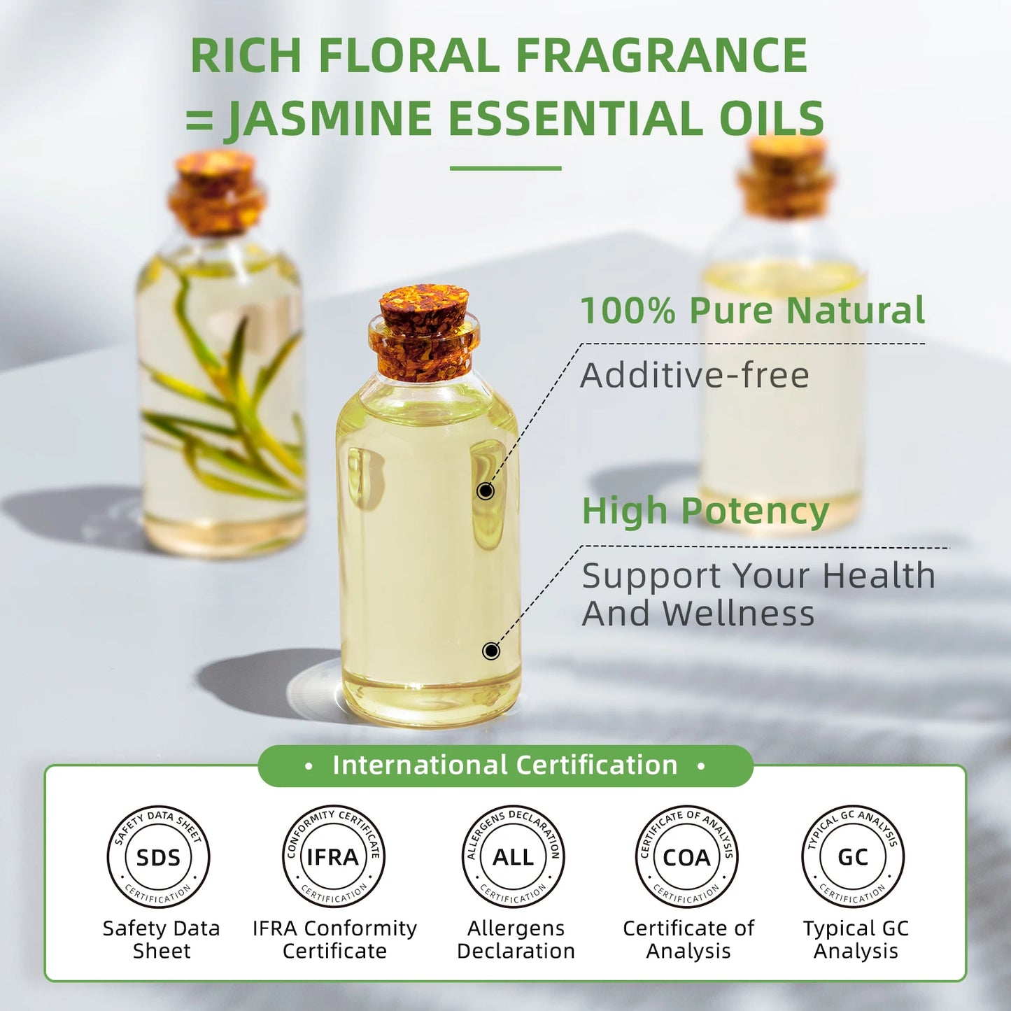 HIQILI Natural Essential Oil Geranium Tea Tree Rosemary Vanilla Lavender