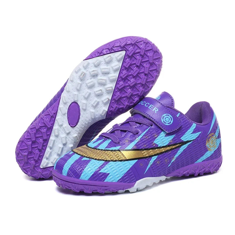 Sxfdneay Youth Soccer Shoes TF Athletic Football Boots