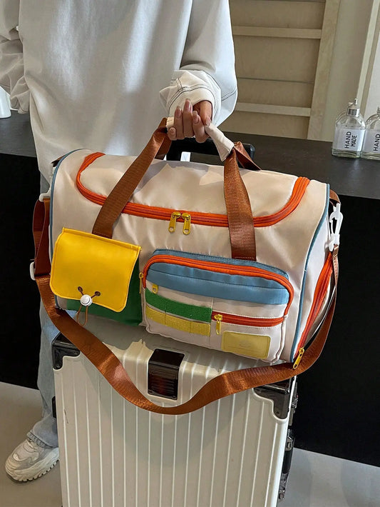Campus Style Lightweight Luggage Set With Foldable Design And Dry Wet Separation