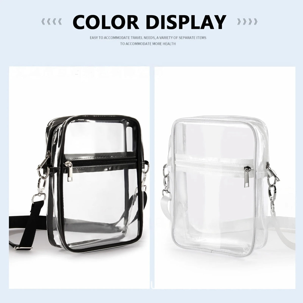 Transparent Pvc Crossbody Purse For Stadium Concerts And Travel