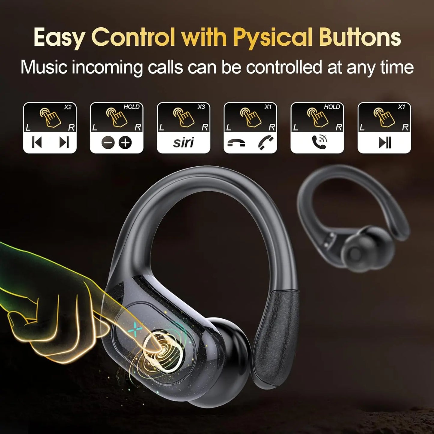 GDLYL HD65 TWS Bluetooth 5.4 Earphones With LED Display