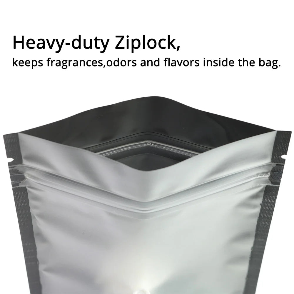 VoluPack Resealable Zip Lock Bags Heat Sealable Pouches Frosted Window