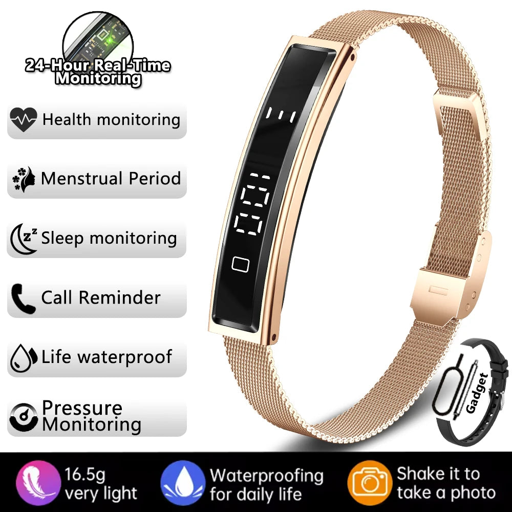 Waterproof Smart Band With Heart Rate Blood Oxygen Monitor