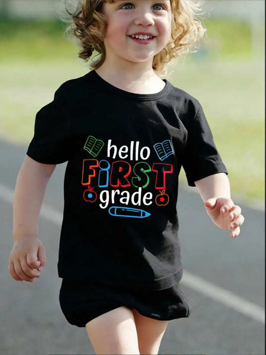 Kids Cotton Casual Matching Letter Print Shirts Gift