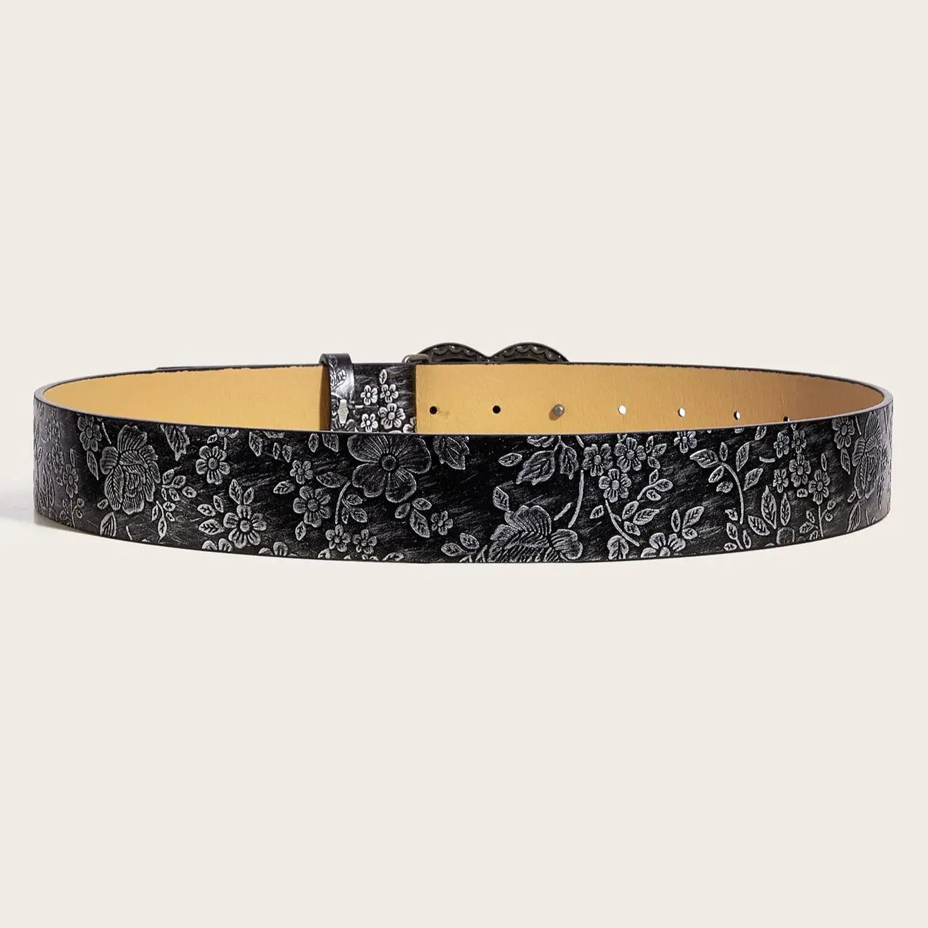 A Love Buckle PU Leather Belt For Women, Casual Fashion