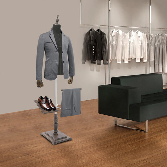 Male Adjustable Dress Form Torso For Clothing Retail Display