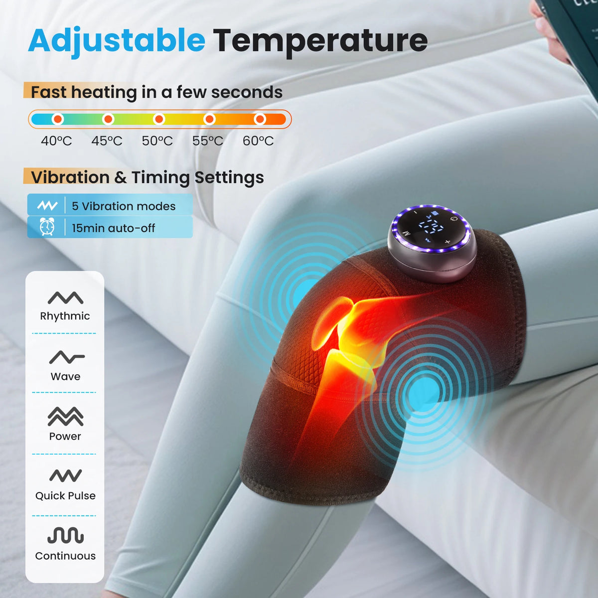 Hailicare Electric Knee Massager With Heat And Vibration Therapy