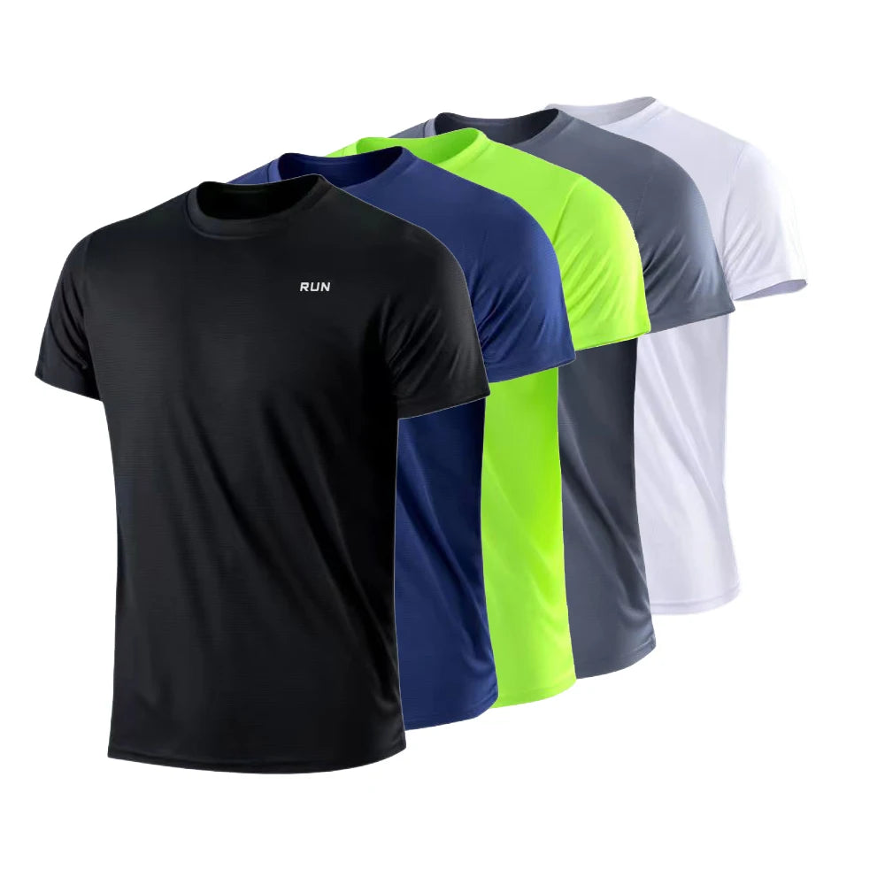 Men's Quick Dry Short Sleeve Gym T Shirt Moisture Wicking