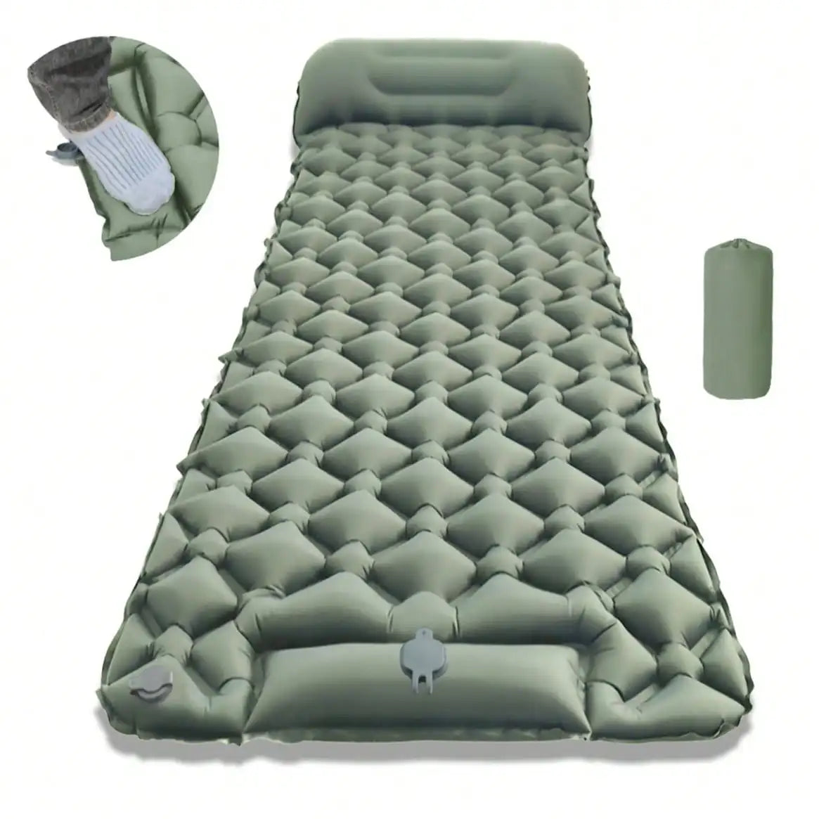 Lightweight Inflatable Camping Mattress With Integrated Pump