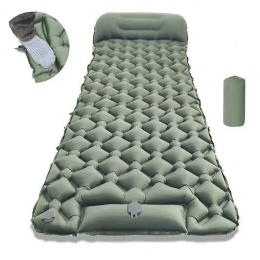Lightweight Inflatable Camping Mattress With Integrated Pump