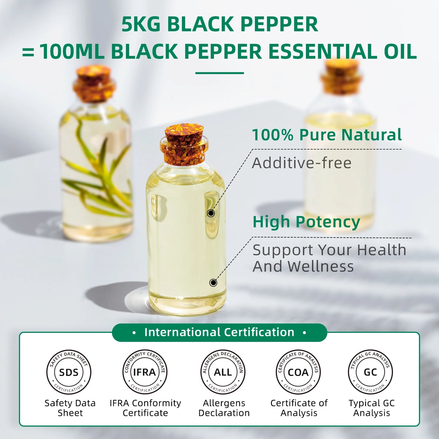 HIQILI Black Pepper Essential Oil Pure For Diffusers And Candles
