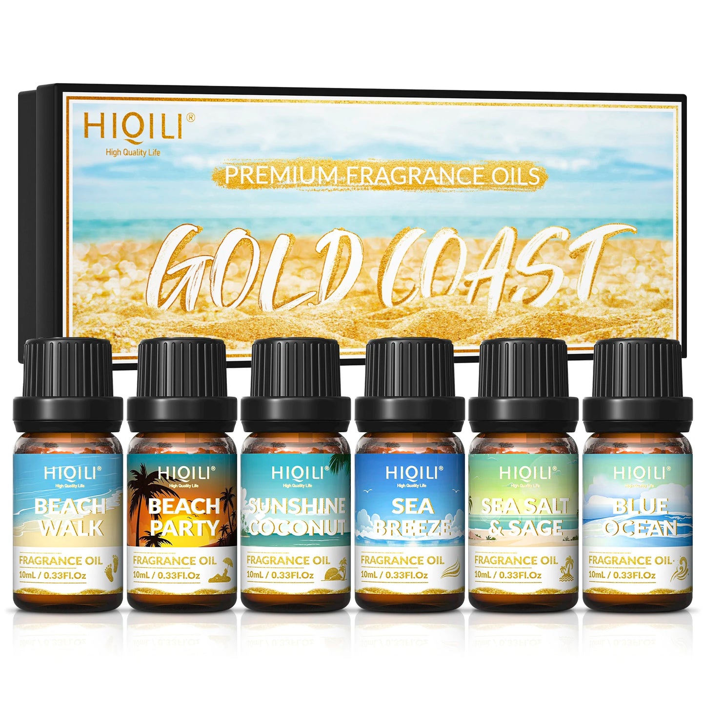 HIQILI Fragrance Oil Set 6x10mL Pure Essential Oils