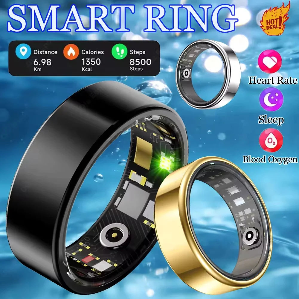Smart Ring Health Tracker With Heart Rate And Blood Pressure