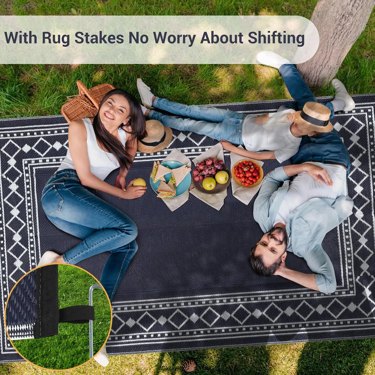Garvee Waterproof Washable Flocking Rug For Living Room And Bedroom