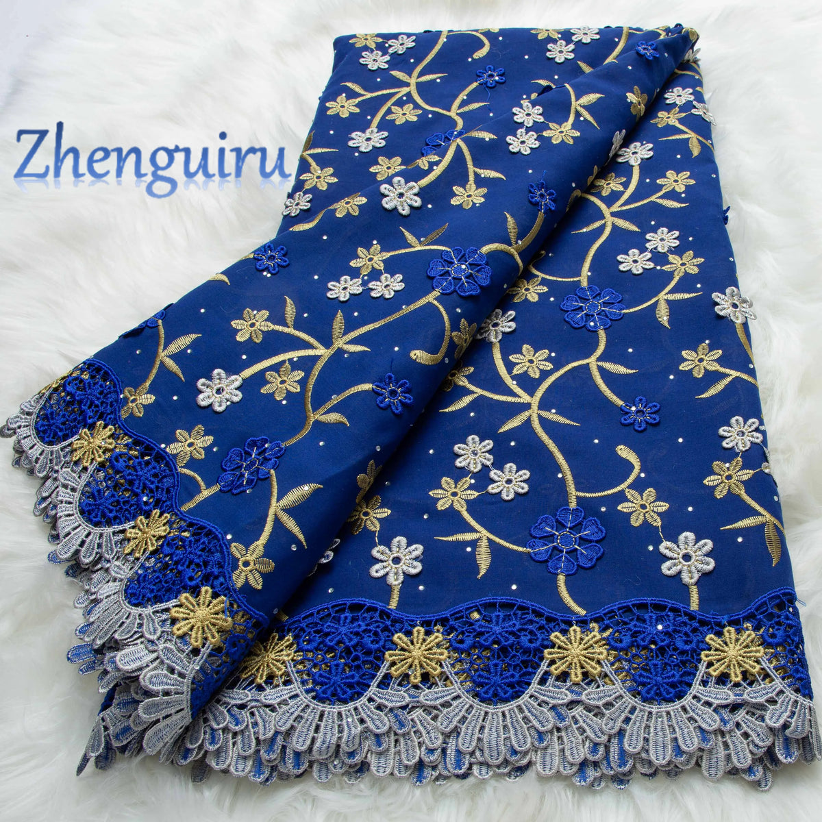 Premium African Swiss Voile Embroidery Lace Fabric For Wedding Dresses