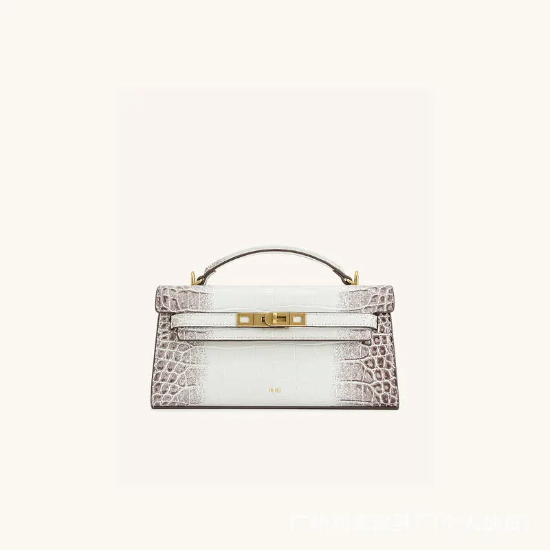JW PEI Noor Mini Crocodile Embossed Top Handle Satchel Purse