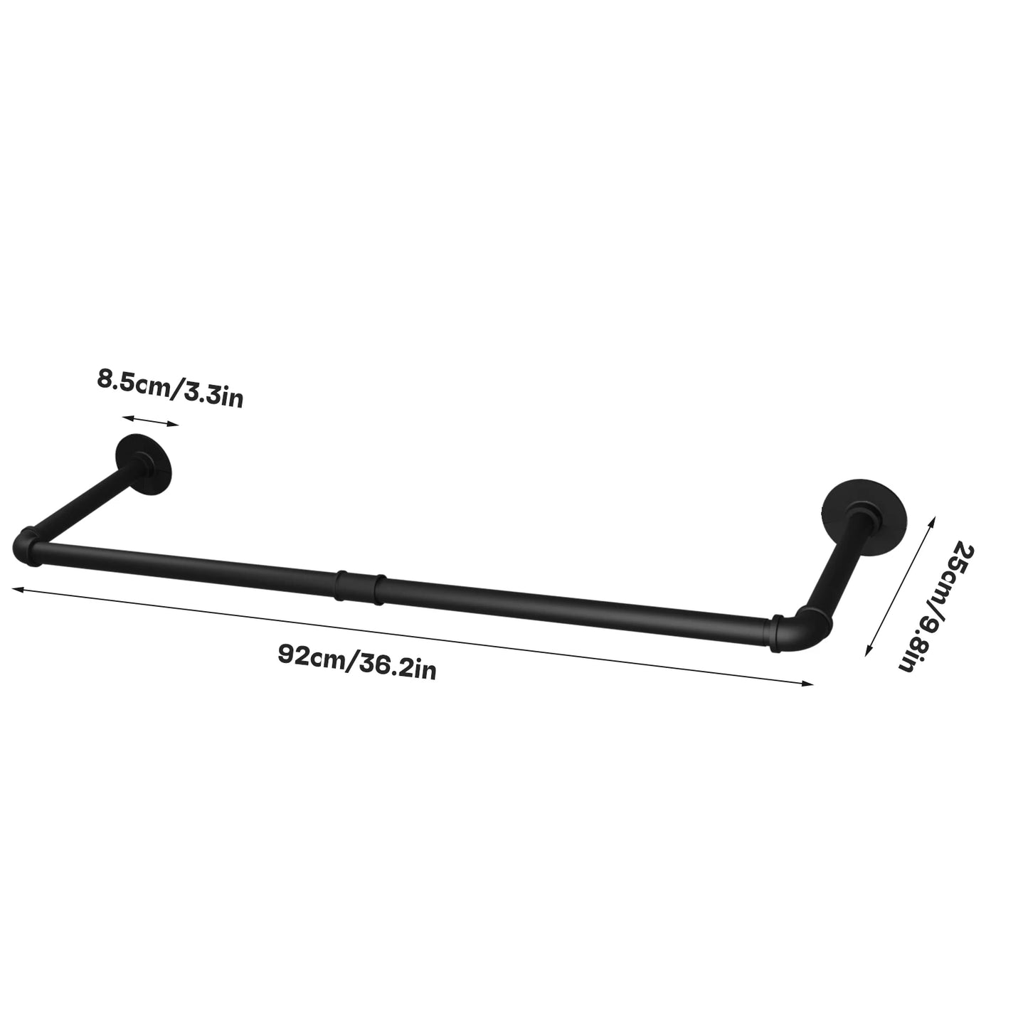 Metal Garment Hanging Rod Rack, Closet Organizer, Pack Of 2