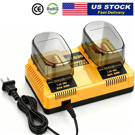 Universal 18V Battery Charger For Dewalt DC9320 3A Dual Port