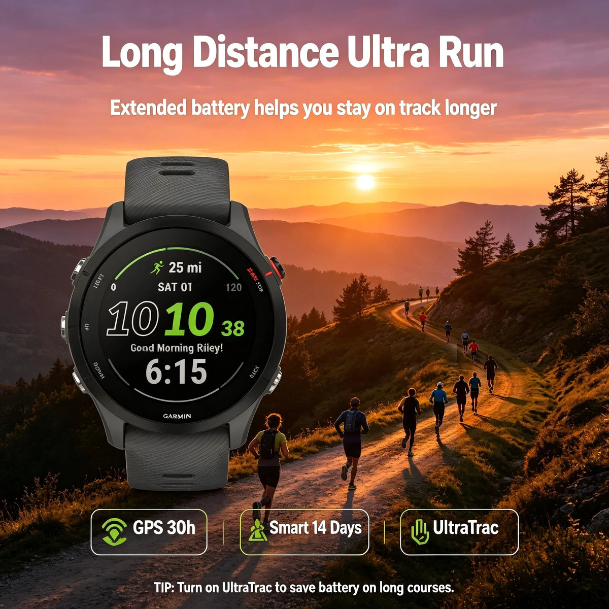 Garmin Forerunner 255 Fitness Smartwatch With Long Battery