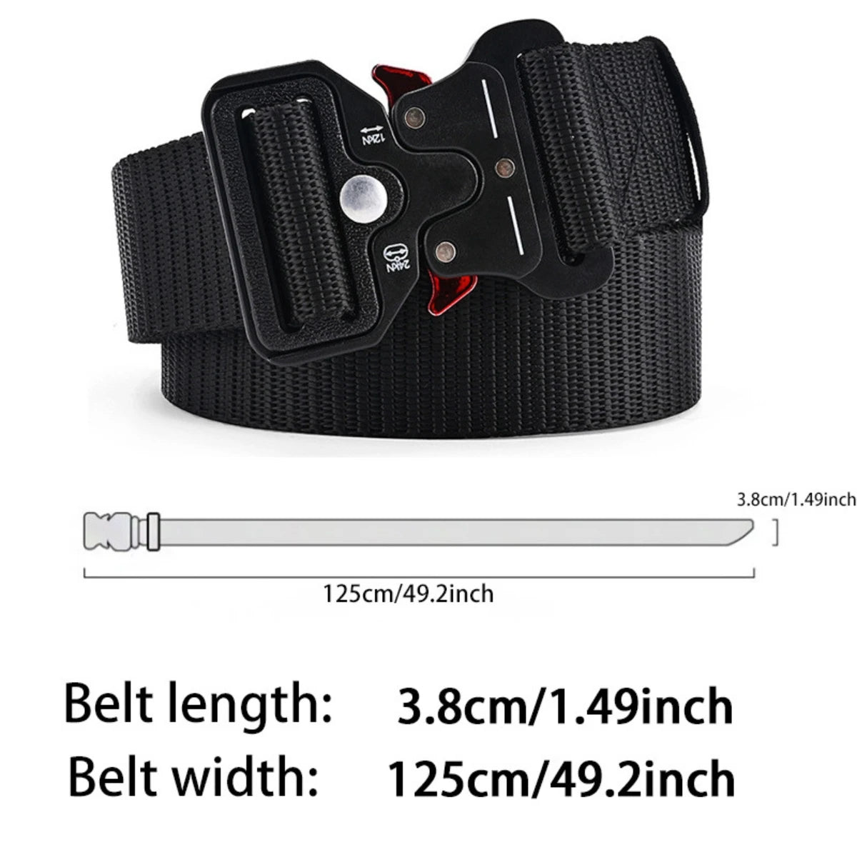Canvas Tactical Belt Unisex Military Style for Outdoor Use