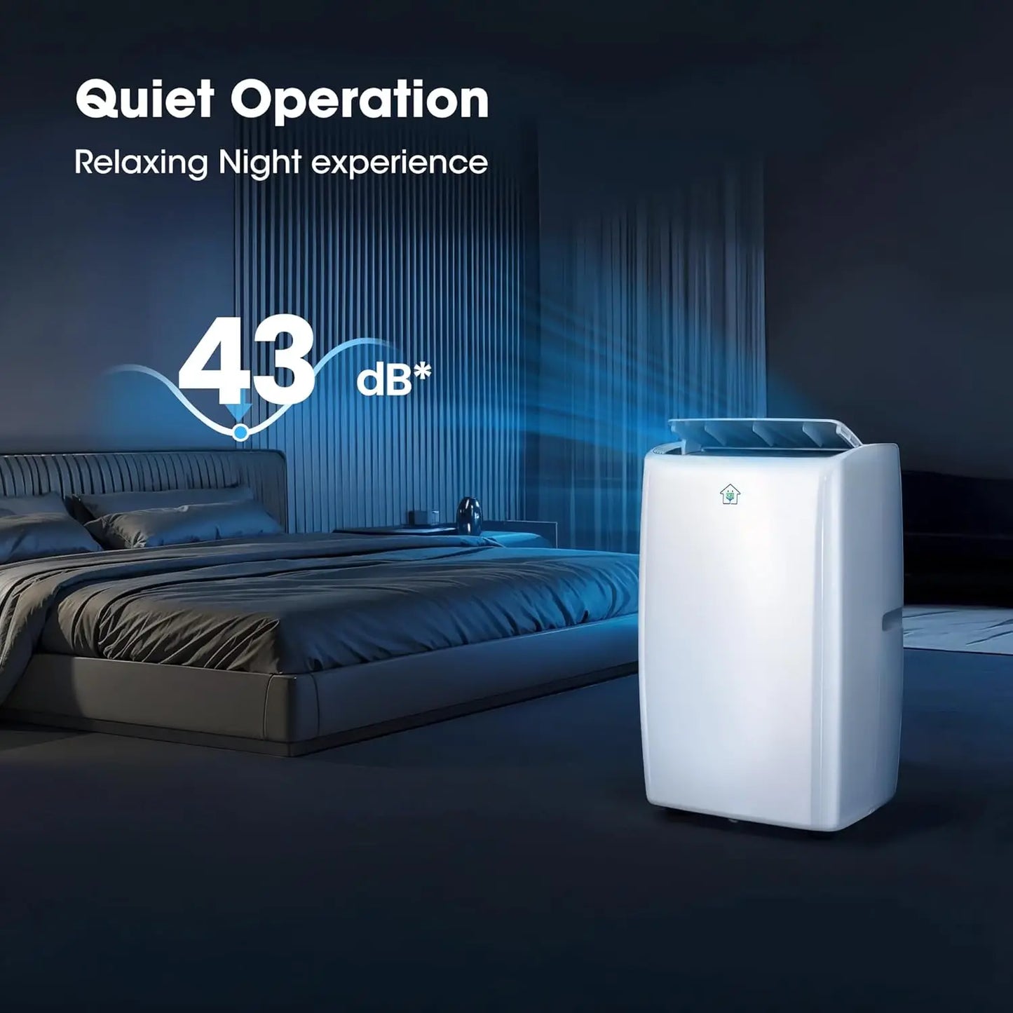 Portable 14000 BTU Smart Portable Air Conditioner With App