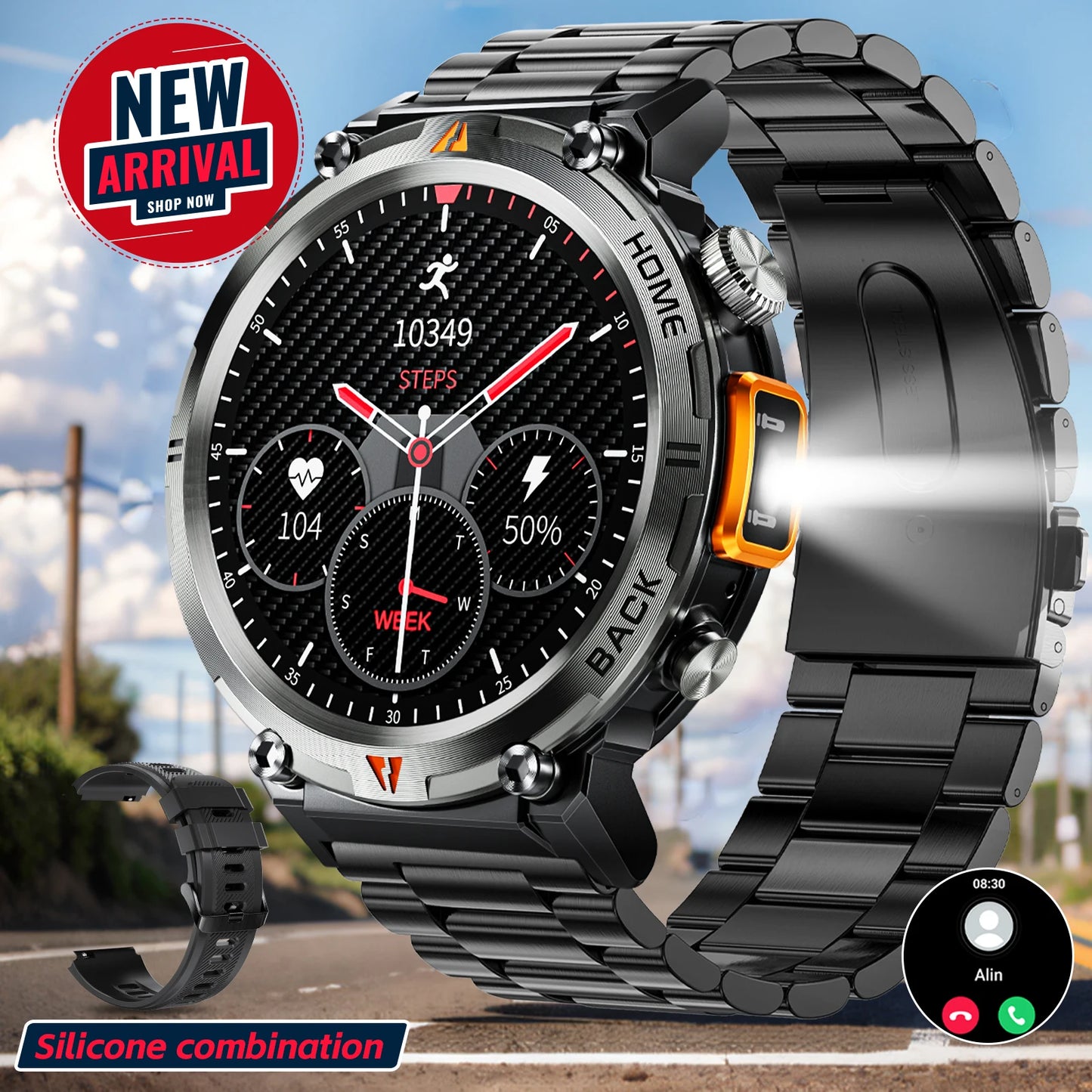 LaNikar KE3 Bluetooth Call Smart Watch For Men With Screen