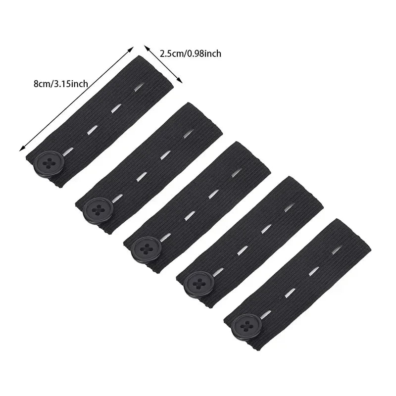 Pant Extender Belt Set With Button Hooks For Maternity Jeans