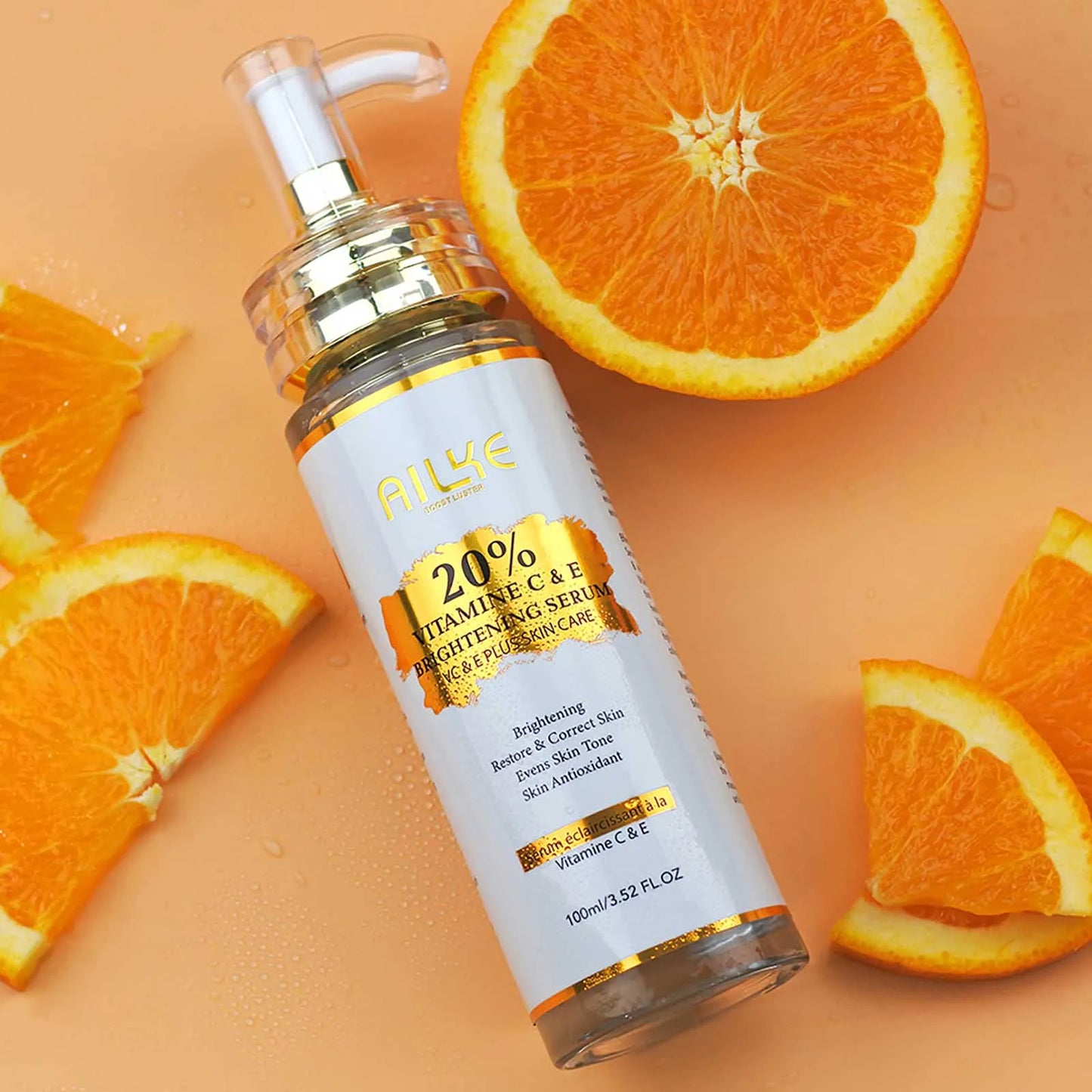 AILKE Vitamin C E Brightening Face Serum Dark Spots Reduction