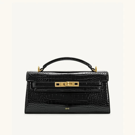JW PEI Noor Mini Crocodile Embossed Top Handle Satchel Purse