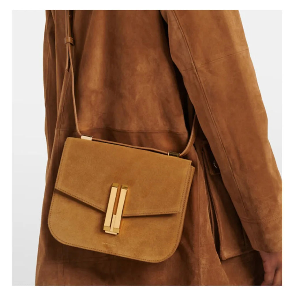 Vancouver Style Leather Crossbody Bag For Women Minimalist Flap Purse