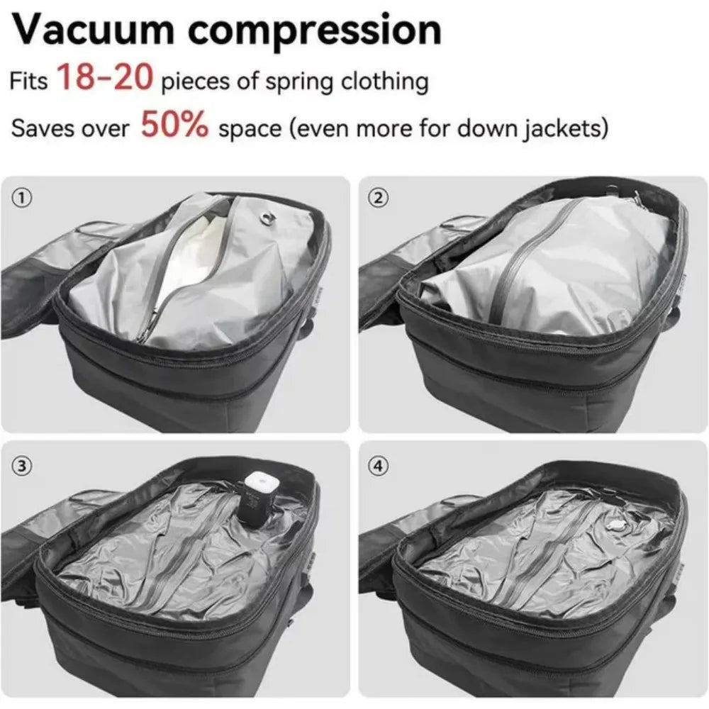 Kabaqoo Expandable Vacuum Compression Travel Backpack With Pump