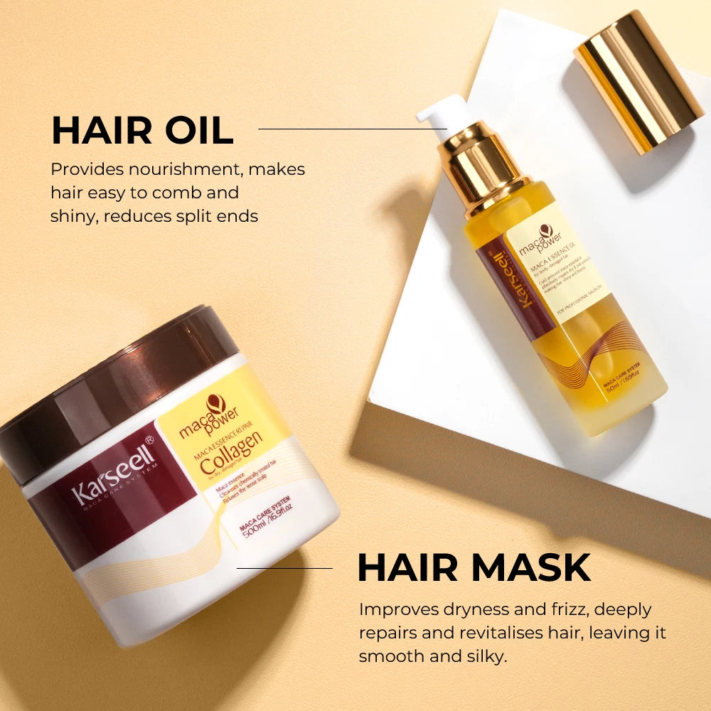 Karseell Collagen Hair Mask Set With Argan Oil Serum