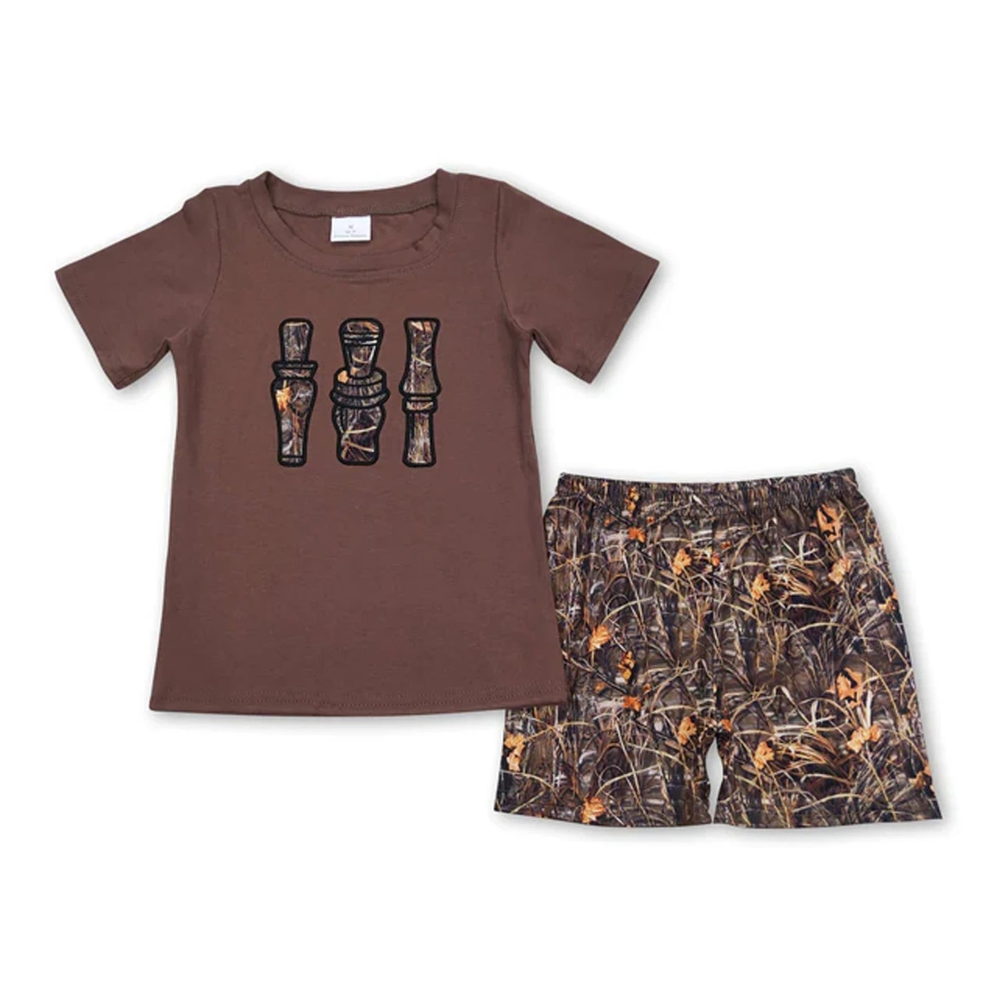 Toddler Boy Summer Set With Printed Tee And Shorts