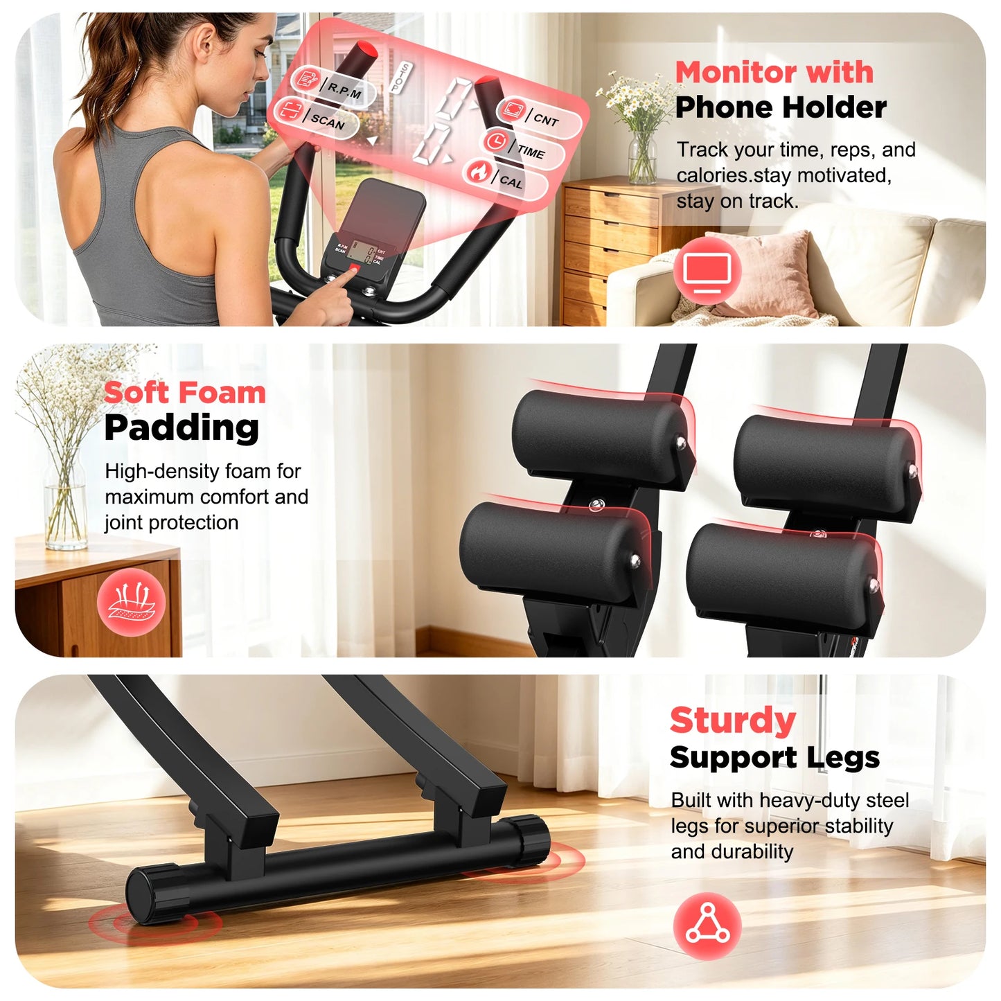 Relife Sports Dual Track Ab Machine for Home Fitness
