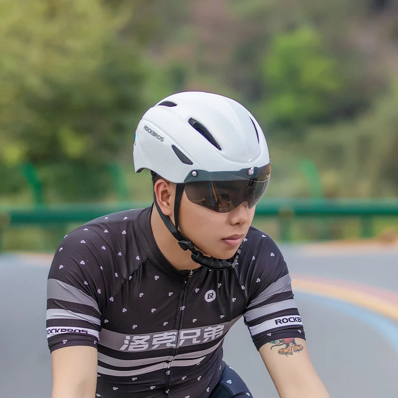 ROCKBROS Aero Cycling Helmet With Goggles For Road And MTB