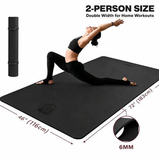 HAPBEAR TPE Yoga Mat Non Slip For Home Gym Workout