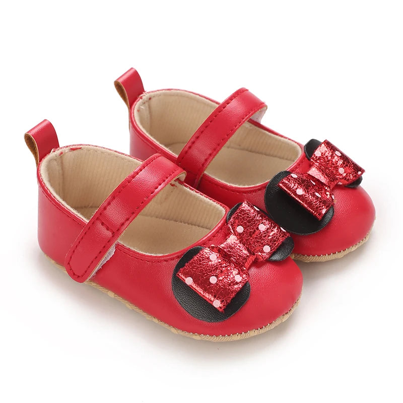 Samita Baby Shoes Soft Sole Anti Slip Bowknot First Walker