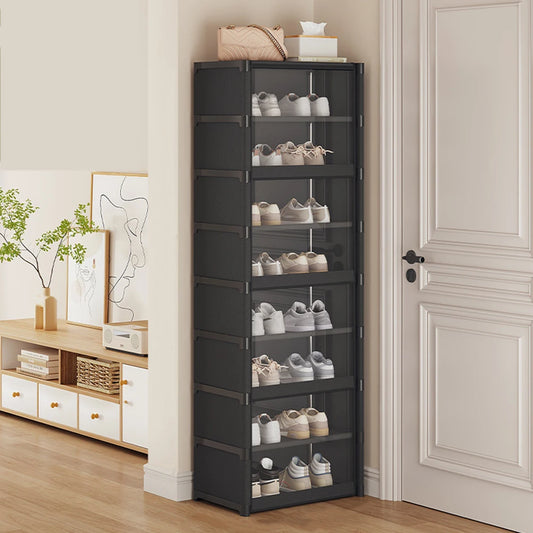 Atuotin 9 Tier Shoe Rack Organizer Holds 18 Pairs Narrow Shoes Cabinet