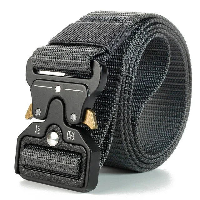 Canvas Tactical Belt Unisex Military Style for Outdoor Use