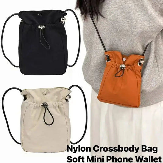 Nylon Crossbody Bag Soft Mini Phone Wallet Multifunctional