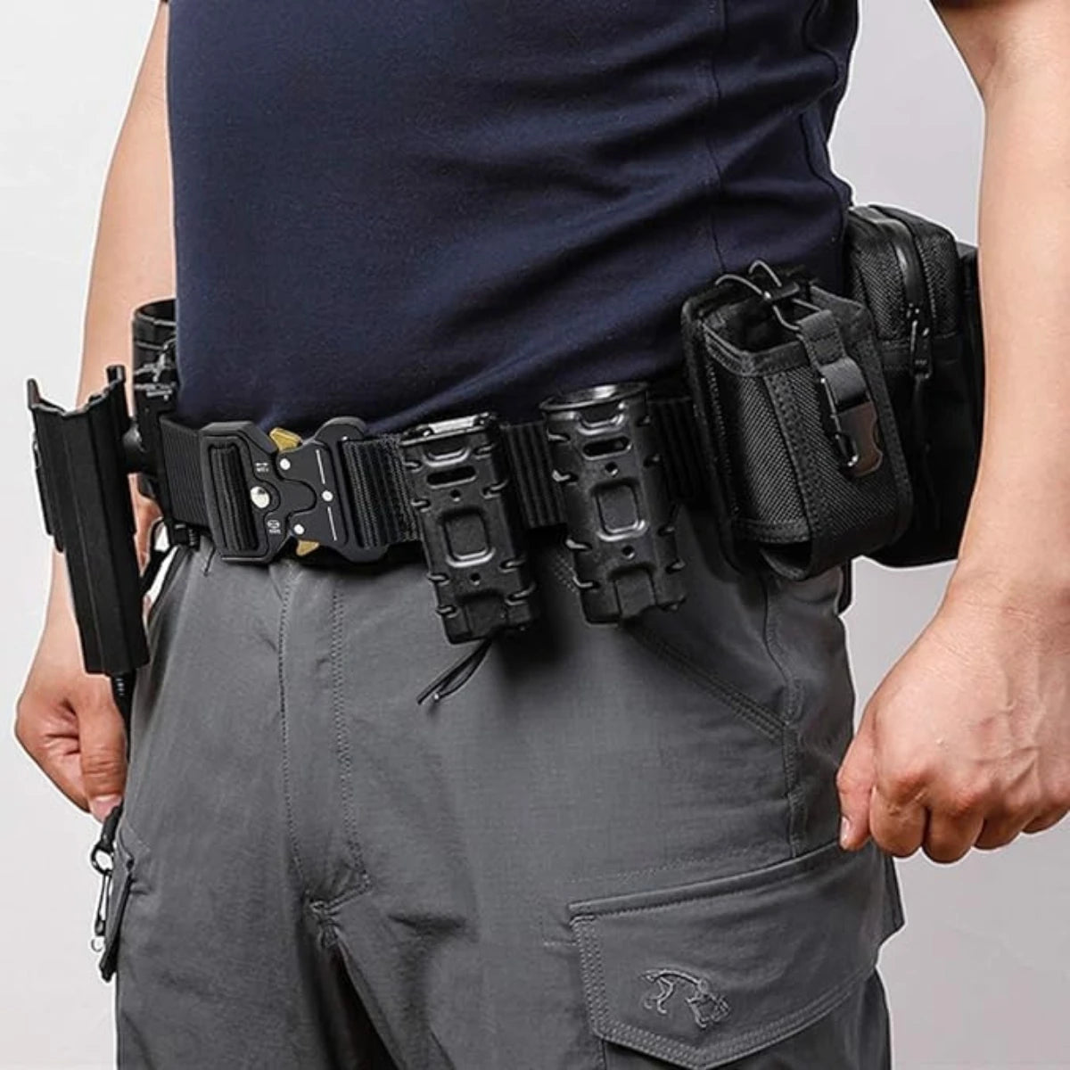Canvas Tactical Belt Unisex Military Style for Outdoor Use