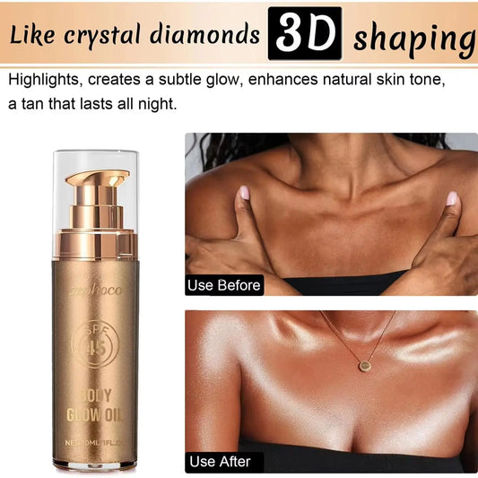 YOCITY Coconut Shimmer Body Oil For Radiant Moisturized Skin