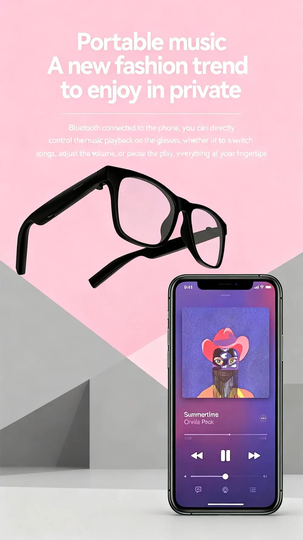 CHOTOG D11 Plus AI Smart Glasses With Video Recorder Bluetooth