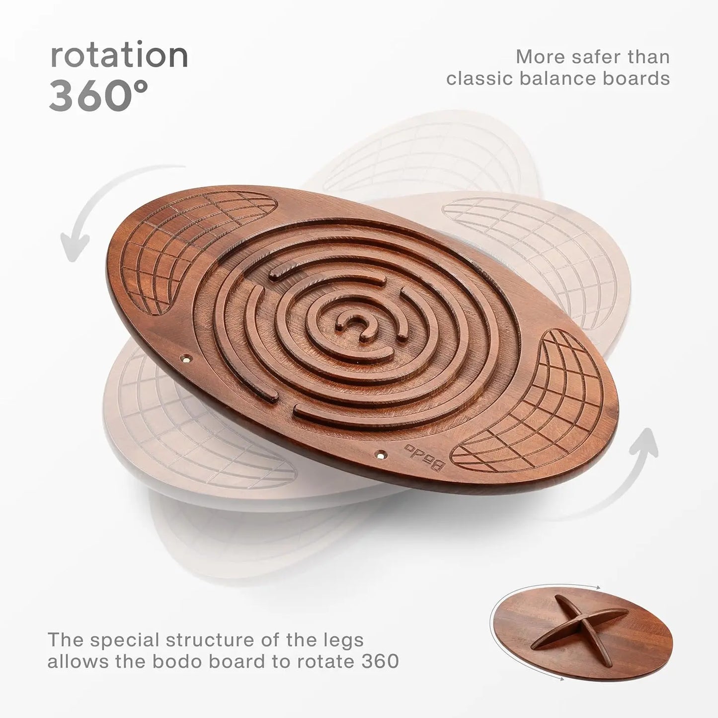 YTYIN Maze Balance Board Wood Wobble For All Ages Exercise